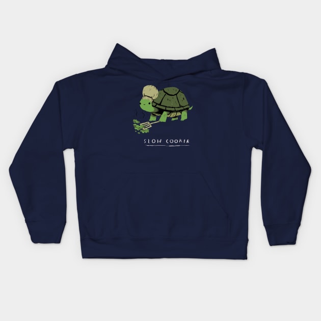 slow cooker turtle shirt Kids Hoodie by Louisros